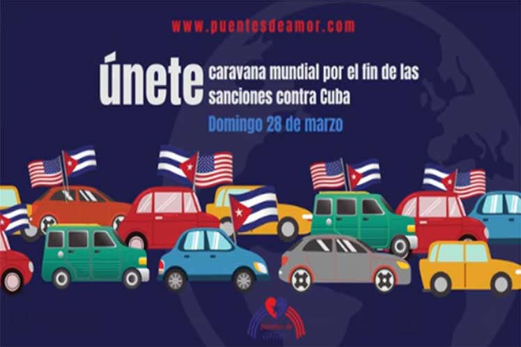 Caravana mundial por el fin de las sanciones contra cuba
