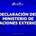 Declaración del Ministerio de Relaciones Exteriores de la República de Cuba.
