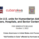Asociaciones de EEUU se unen para apoyar a Cuba tras paso de huracán