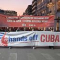 Movilización popular en Atenas en solidaridad con Cuba